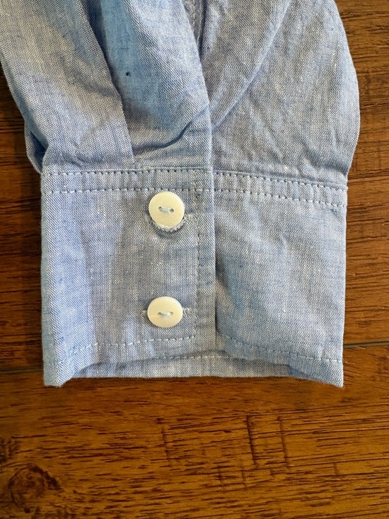 Tuckernuck Chadwick Chambray Dress | Coastal Preppy Blue | Size L - Picture 8 of 11